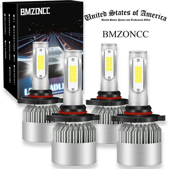 BMZONCC For GMC Sierra 1500 2500 HD 2001 2002 - 2005 2006 LED Headlight High Low Beam Bulbs Combo 9005 9006