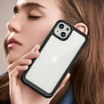 thumbnail image 6 of Dteck for iPhone 16 Slim Clear Back Case, Shockproof Lightweight Crystal Transparent Acrylic Back Soft TPU Rubber Bumper Hybrid Case, Black, 6 of 8