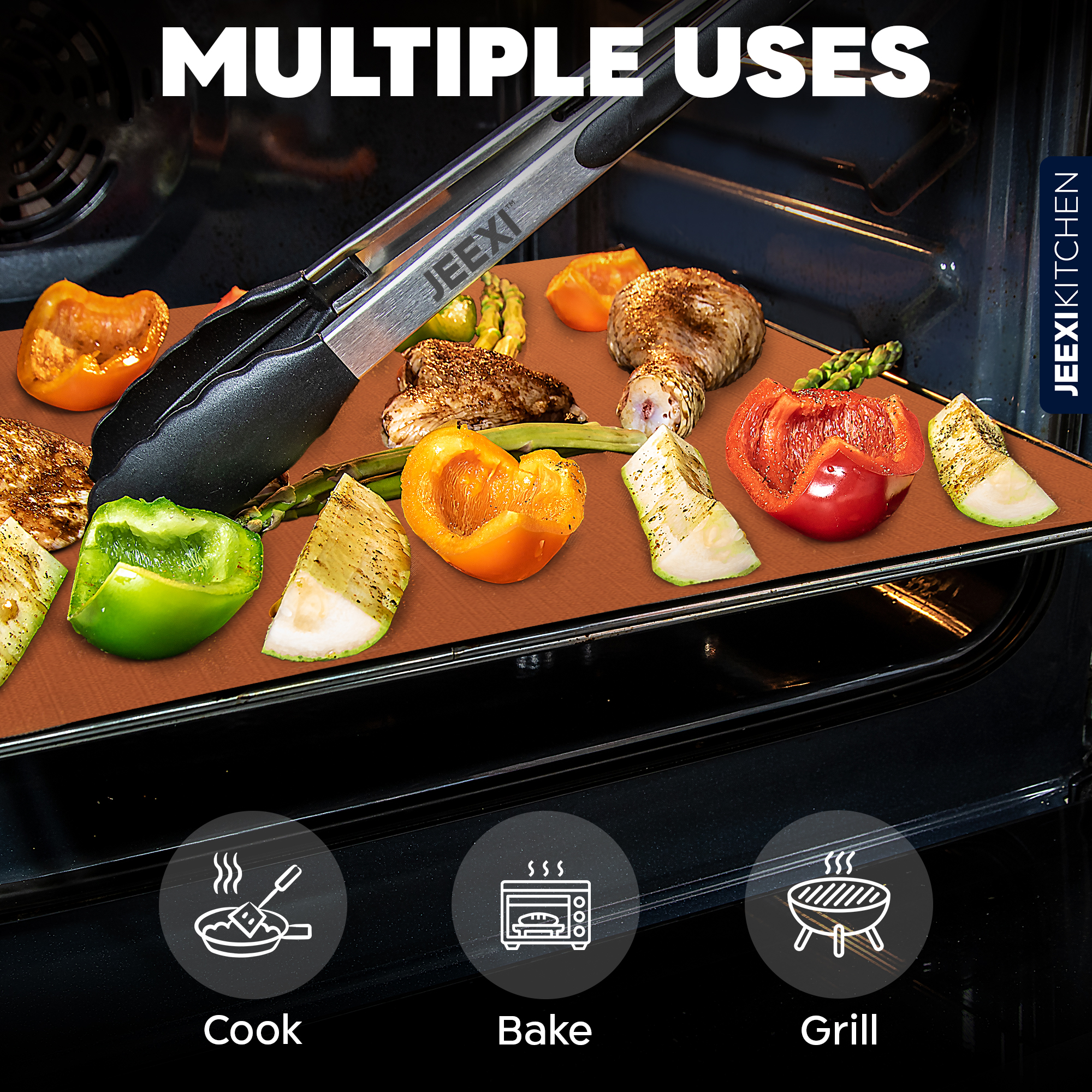 Jeexi Copper Grill Mats, Set of 5 photo 4