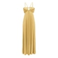 thumbnail image 5 of Elara Dresses For Women Summer New Pure Color Tube-Top Pleated Sleeveless Sling Dress, 5 of 6