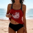 thumbnail image 4 of fheaev Tankini Swimsuits Set for Women Two Pc Bathing Suit Beach Swim Suit Blouson Swim Tank Top And High Waisted Bottom Split Swimsuit Ladies Swimwear, 4 of 4