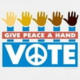 thumbnail image 3 of CafePress - Vote Peace - Kids Hooded Sweatshirt, Classic Hoodie, 3 of 4