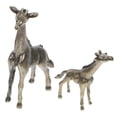 thumbnail image 3 of 2 exquisitas esculturas de jirafa de latón para decoración del hogar, figuras de jirafa de madre e hijo, adornos de animales de estilo retro para escritorio., 3 of 6