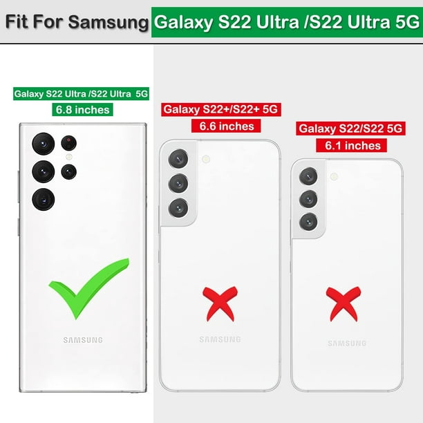 Galaxy S22 Ultra Cas, Samsung S22 Ultra Cas avec Protecteur d'Écran HD,  FFIY [Military-Grade] Support d'Anneau Magnétique Kickstand Coque de  Téléphone de Protection Antichoc pour Samsung Galaxy S22 Ultra, Bleu 