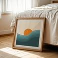 thumbnail image 6 of Retro style abstract sunset landscape - Illustration Oak Framed Wall Art Print 20 x 20 inches, 6 of 8