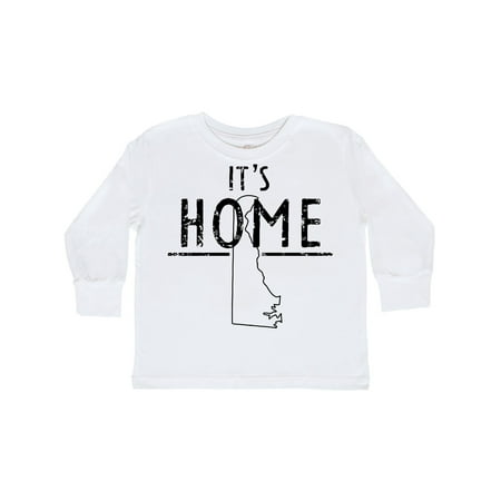 

Inktastic It s Home- State of Delaware Outline Distressed Text Gift Toddler Boy or Toddler Girl Long Sleeve T-Shirt