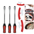 thumbnail image 1 of Outils de Changement de Pneu de Moto Professionnels, Design Ergonomique Cuillères à Pneu Kit avec Protecteurs de Jante en Polypropylène pour Performance Résistante aux Intempéries, Acier Chromé Vanadium (Ensemble Inclus), 1 of 6
