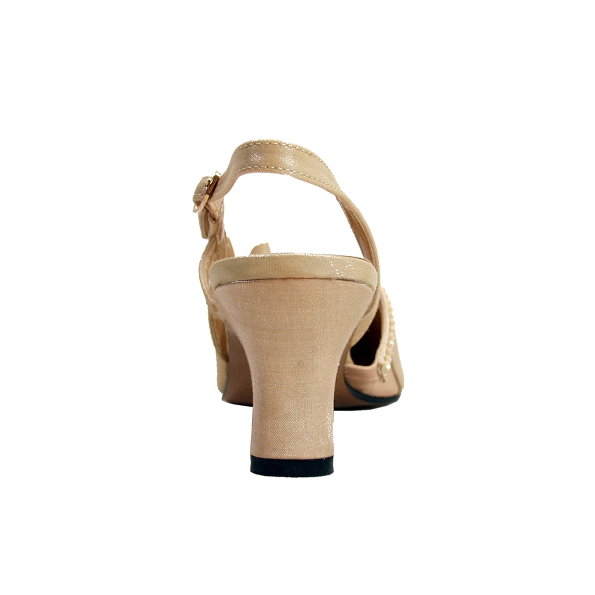 FLORAL Britt Women's Wide Width Dress Slingback Pumps GOLD 10
