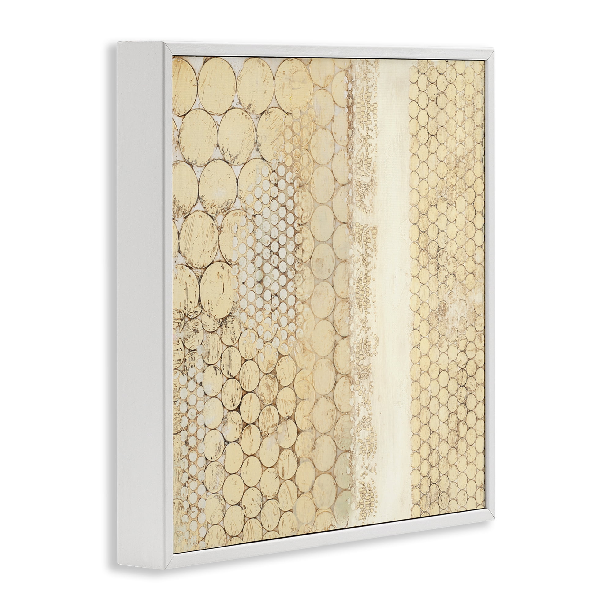 Stupell Industries Rustic Natural Pattern Abstract Painting White Framed Art Print Wall Art, 24 x 24