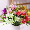 thumbnail image 1 of Potted Plant Artificial Plastic Lily Simulation Flowers Photo Props Home Decor, 1 of 8