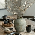 thumbnail image 2 of LuxenHome Rustic Gold and Brown Terracotta 8.7-Inch Tall Bud Vase, 2 of 11