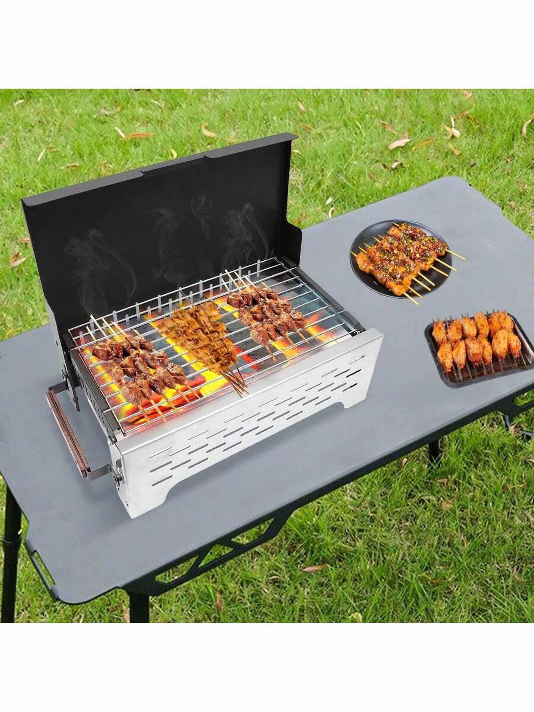 Portable Charcoal Grill For Camping - Small Camping Charcoal Grills, Tabletop Outdoor Grills, Mini Portable Grills, Table Top Portable Grills, Barbecue Grill, BBQ Pit Grill Charcoal