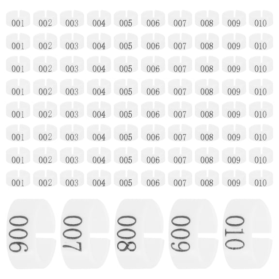 WHAMVOX 100pcs Pigeon Leg Bands Numbered Bird Identification Rings Poultry Leg Bands For Chickens And Quails Decorative Chicken Leg Bands