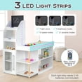 thumbnail image 4 of Gymax Kids Supermarket Shopping Set w/ Shopping Cart Blackboard LED Lights Interactive, 4 of 10