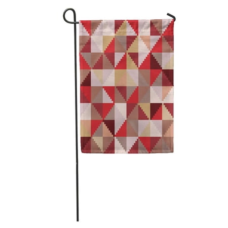 SIDONKU Brown Southwest Southwestern Patchwork Red Pattern Ethnic Geometry Garden Flag Decorative Flag House Banner 12x18 inch