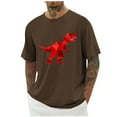 thumbnail image 2 of Tops para hombre, blusas y camisas de cuello redondo y manga corta para hombre, blusas casuales de moda con cuello redondo y estampado para hombre, blusas de poliéster para hombre., 2 of 5