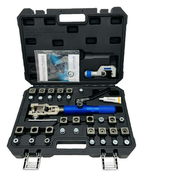 45° Double Brake Repair Hydraulic Flaring Tools Kit With 3/16"-1/2" For Copper Line, Steel Pipe And GM Reparing ,Comfortable Operation