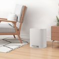 thumbnail image 2 of EuKer Garbage Cans for Kitchen, 3.2 Gallon Small Stainless Steel Trash Can with Lid & Removable Inner Bucket, White, 2 of 7