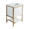 thumbnail image 4 of Marseille 24 in. White Bathroom Vanity With White, 3-Hole Ceramic Sink Top, 4 of 8