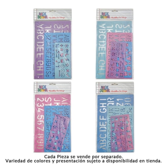 Plantilla Prichos Dibujo Varios Modelos 4 Piezas