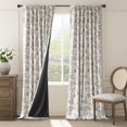 thumbnail image 3 of Cortinas Jinchan Pinch plisadas, 100% opacas, con estampado floral, 240 x 245 cm, 3 of 6
