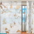 thumbnail image 2 of Dreamtimes Gold Black Marble W55 x L78 Inches Sheer Gauze Door Window Curtain Panels Drapes for Living Room Bedroom Kids Room Decoration Window Treatment Set of 2 Panels, 2 of 4