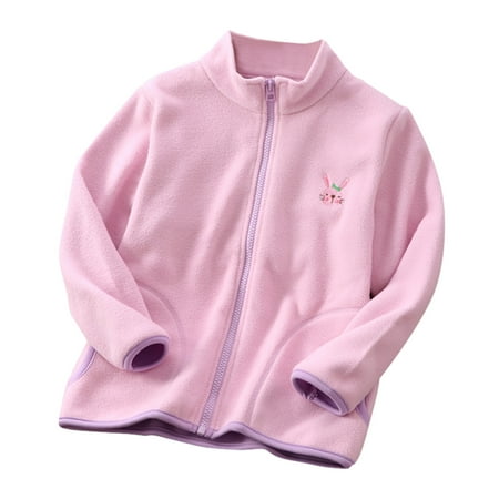 

B91xZ Baby Girl Clothes Toddler Girls Long Sleeve Winter Cartoon Rabbit Fleece Zippered Coat Jacket Thicken Warm Tween Girls Winter Jackets Pink 2-3 Years