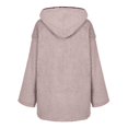 thumbnail image 3 of Womens Fleece Shacket Jackets Sherpa Lined Oversized Winter Warm Coat Hooded Long Sleeve Open Front Coatigan Jacket light gray XXL, 3 of 5