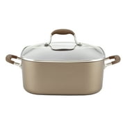 Anolon Advanced Umber Hard-Anodized Non-stick 7-Quart Covered Square Dutch Oven, Light Brown