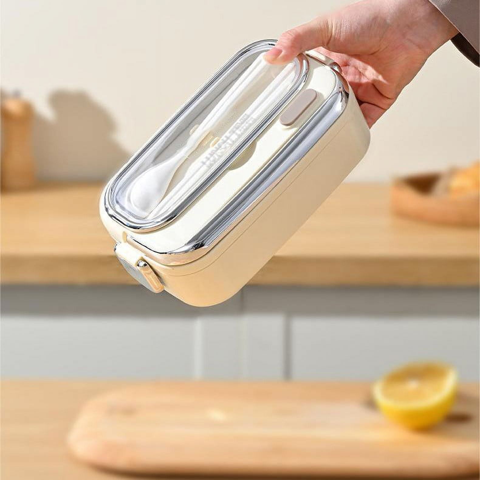 Stainless Steel Bento Box, Ongmies Stainless Steel Leakproof Lunch Box for Adults - Divided Meal Storage Containers Set, Stackable for Picnic & Travel,