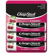 (3 pack) (3 pack) ChapStick Classic Flavored Lip Balm, Cherry, 3 Count
