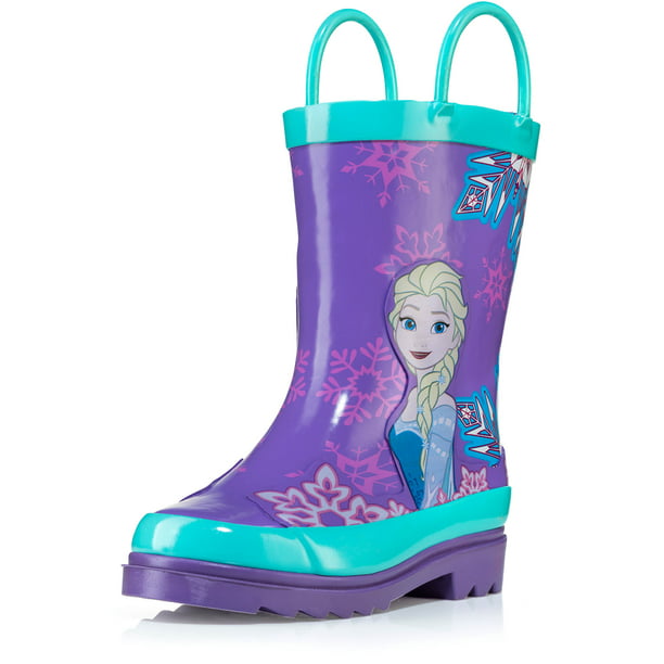 Disney Frozen Girls Anna Elsa Purple Rain Boots Toddler / Kids) - Walmart.com