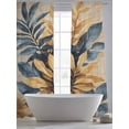 thumbnail image 5 of Retro Style Sheer Curtains 96 Inches Long 2 Panels Abstract Palm Leaf Tropical Plants Light Filtering Semi Sheer Window Curtains Drapes for Bedroom Living Room 52"x96", 5 of 7