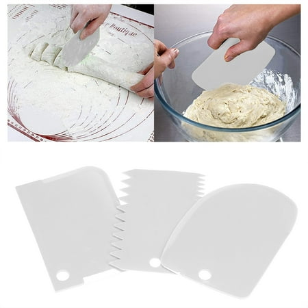 

Kitchen Useful Dough Scraper Cake Decoration Baking Tool Smooth Jagged Edge Scraper Kitchenware Tableware