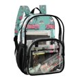 thumbnail image 2 of PVC Transparent Backpacks Clear Backpack for Travel and Outings Unicorns Riding in Cars, 2 of 7