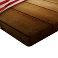 thumbnail image 2 of Ambesonne Rustic Fitted Sheet, Retro Wooden Country, Twin XL Size, Blue Red, 2 of 3