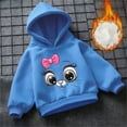 thumbnail image 2 of Byoo Little Girl Hoodie Oversized Cartoon Cat Printed Long Sleeved Hooded Top Casual Pullover Sweatshirt Outerwear, 2 of 5