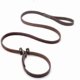 thumbnail image 1 of Real Leather Slip Lead Dog Leash, Adjustable Stitched Pet Slip Leads With Slider, Heavy Duty Flat Do, 1 of 3