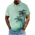 thumbnail image 2 of Zynviq Mans Shirts Business Golf Short Sleeve Hawaiian Graphic Button up Tennis Shirts Men Tops L, 2 of 5