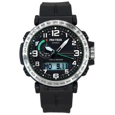 Casio Pro Trek Men's Black Dial Triple Sensor Solar Powered PRG601-1