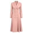 thumbnail image 4 of Gytharion Women's Double Breasted Blazer Dresses Lapel Collar A-Line Dresses Long Sleeve Classic Stylish Midi Dresses for Special Occasions, 4 of 6