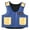 BLUE/GOLD, variant on Hilason Kids Junior Youth Bull Riding Pro Rodeo Leather Protective Vest