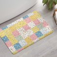 thumbnail image 2 of Pioneer Flower Floral Print Pattern Bathroom Rugs Mat, Non Slip Microfiber Bathroom Rug with Rubber Backing, Soft Mats for Bathroom Floor Tub Shower, 17"x27", 2 of 5