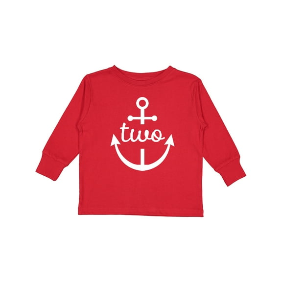Inktastic 2nd Birthday Anchor Boys or Girls Long Sleeve Toddler T-Shirt
