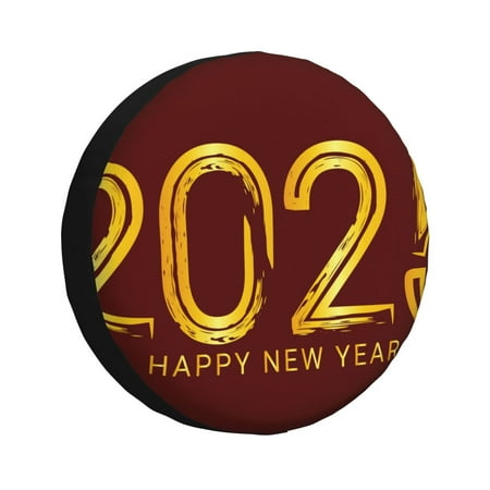Gaeub 2025 New Year 4 14-17in Tire Cover Spare Tire Cover for Camper Caravan Trailer Car Truck SUV Jeep-15 inch