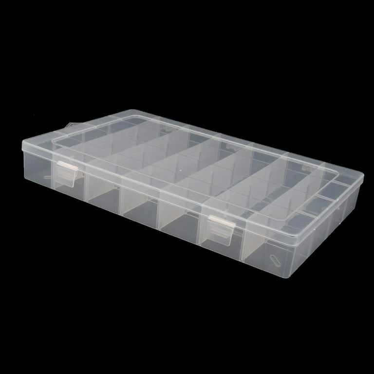 28-Grid Plastic Adjustable Jewelry Organizer Box Storage Container