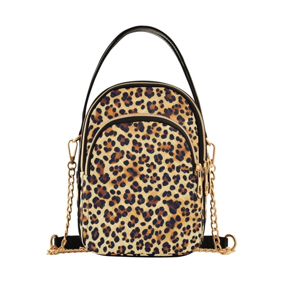 Leopard Print Pattern Women's Crossbody Handbags Leather Crossbody Bags Fanny Pack Chest Bag for Travel