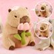 thumbnail image 1 of Peluche de capibara Qenwkxz de 12 pulgadas, bonito juguete de capibara de peluche ultra suave, almohada de peluche, adorable juguete de capibara de dibujos animados para niños, adultos, cumpleaños,, 1 of 7