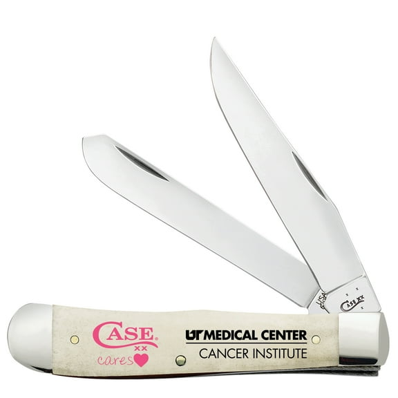 Case XX Knives Trapper UT Cancer Institute Natural Bone Pocket Knife