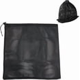 thumbnail image 1 of 2Pcs Pond Barrier Bags Fountain Pump Bag Black Drawstring Square Large Polyester Net Mesh Barrier Filter Cover Pouches for Outdoor Pond Water Swimming Pool Garden Filters 18.5 x 18.1 Inch, 1 of 7
